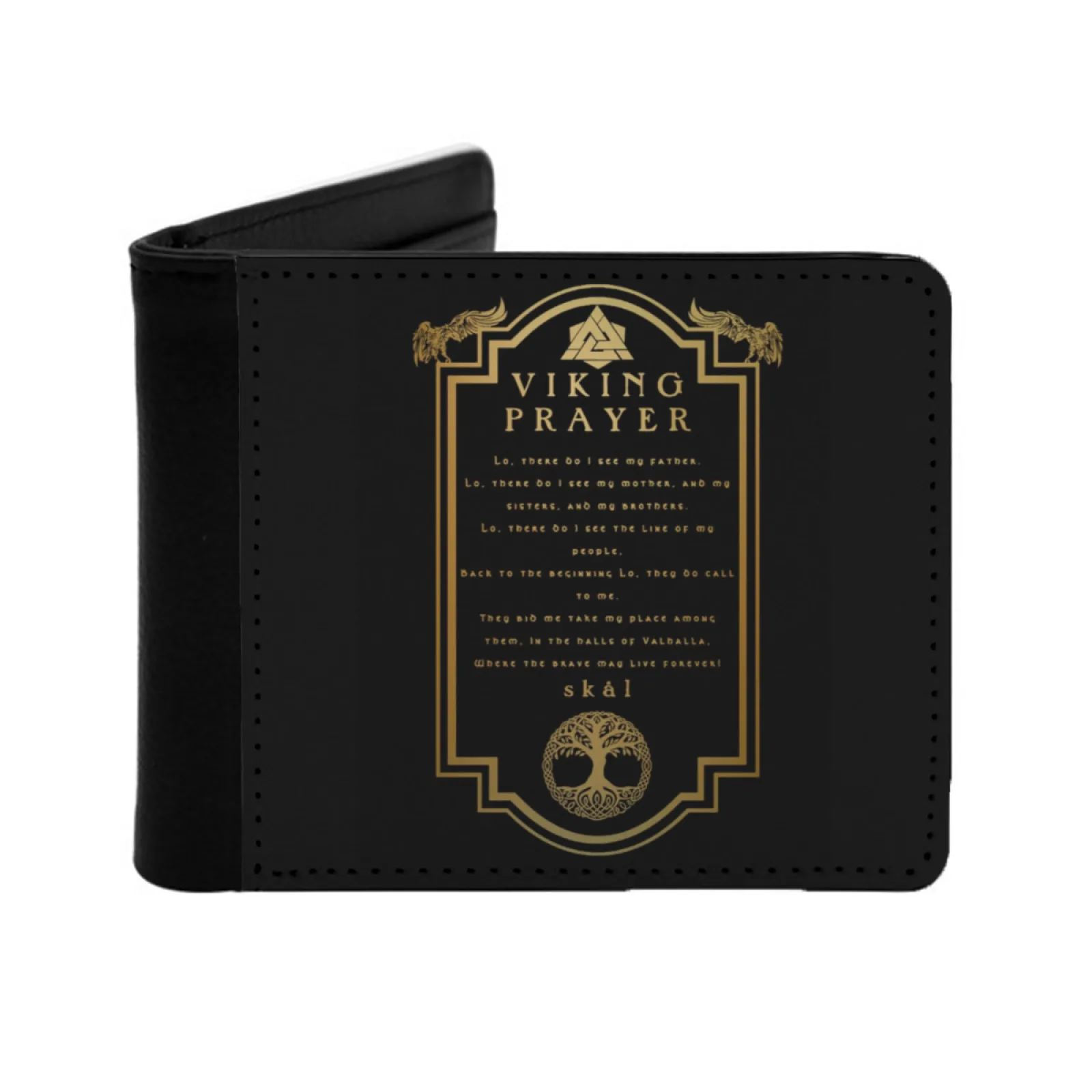 

A Prayer Men's Wallet Pu Leather Wallet Multifunction Credit Card Purse Prayer Prayers Norse Norse Mythology Nordic Asatru Odin