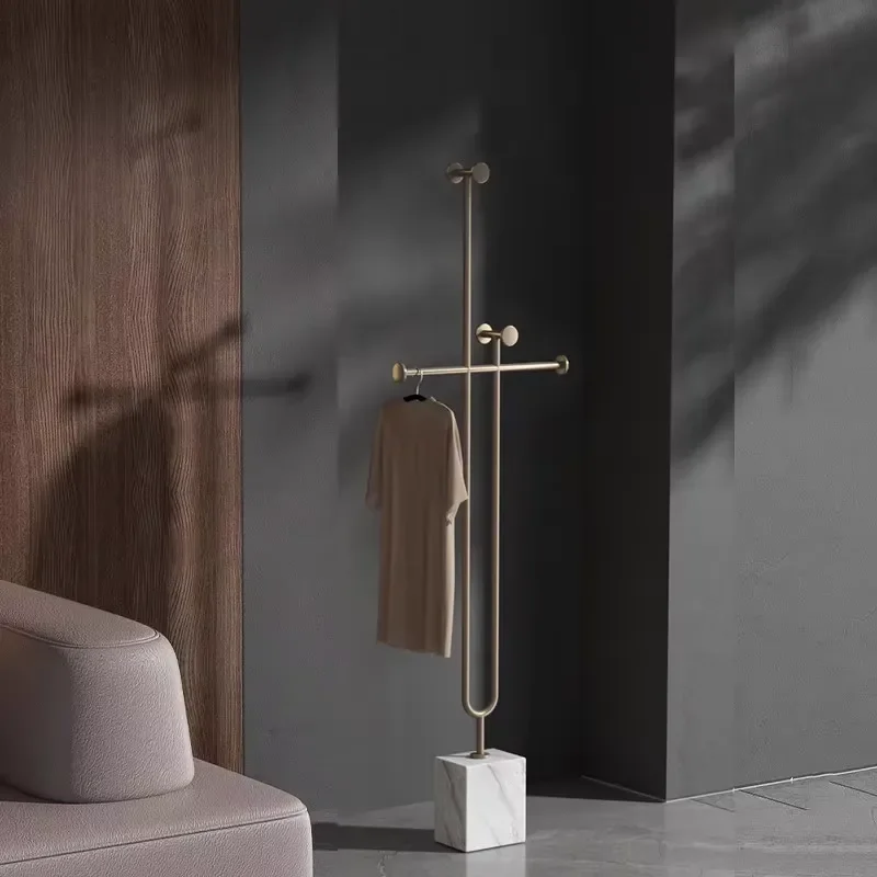 for Household Light Luxury Clothes Storage Rack Bedroom Vertical Hanger Coat Rack Stand Shelf for Dress Home Furniture