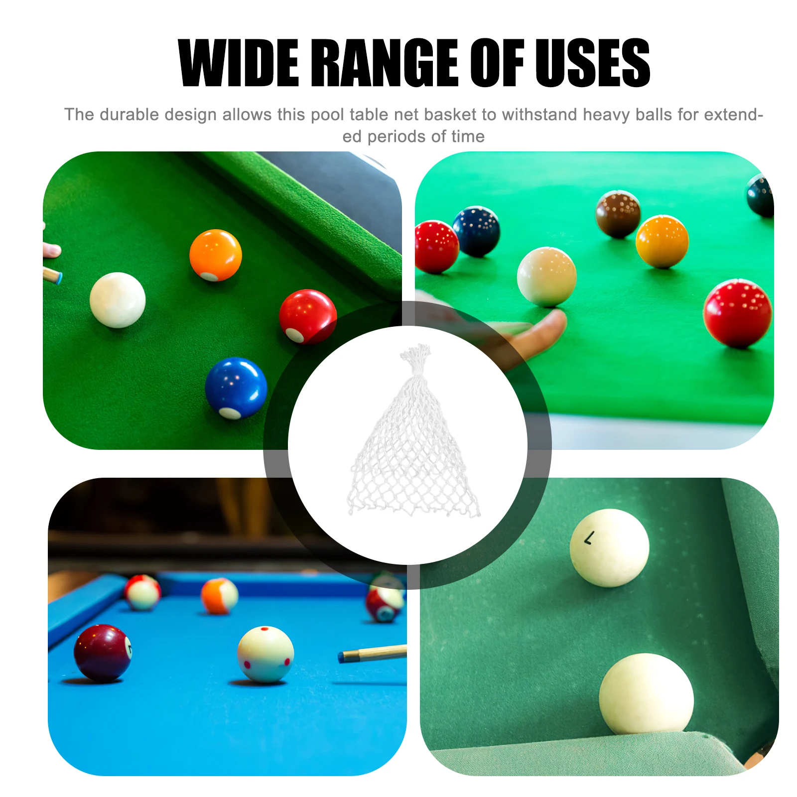 

6 шт., карманная сетка для бассейна, хлопковая сверхмощная корзина для хранения бильярда для аксессуаров для снукера, карманный держатель для мячей