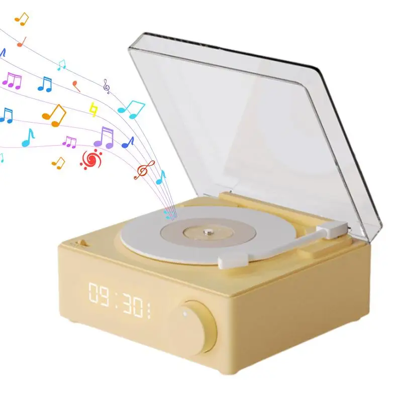 

Record Player With Speakers Wireless Record Player Speaker With Alarm Clock Vertical Record Player Smart Turntable Speakers For