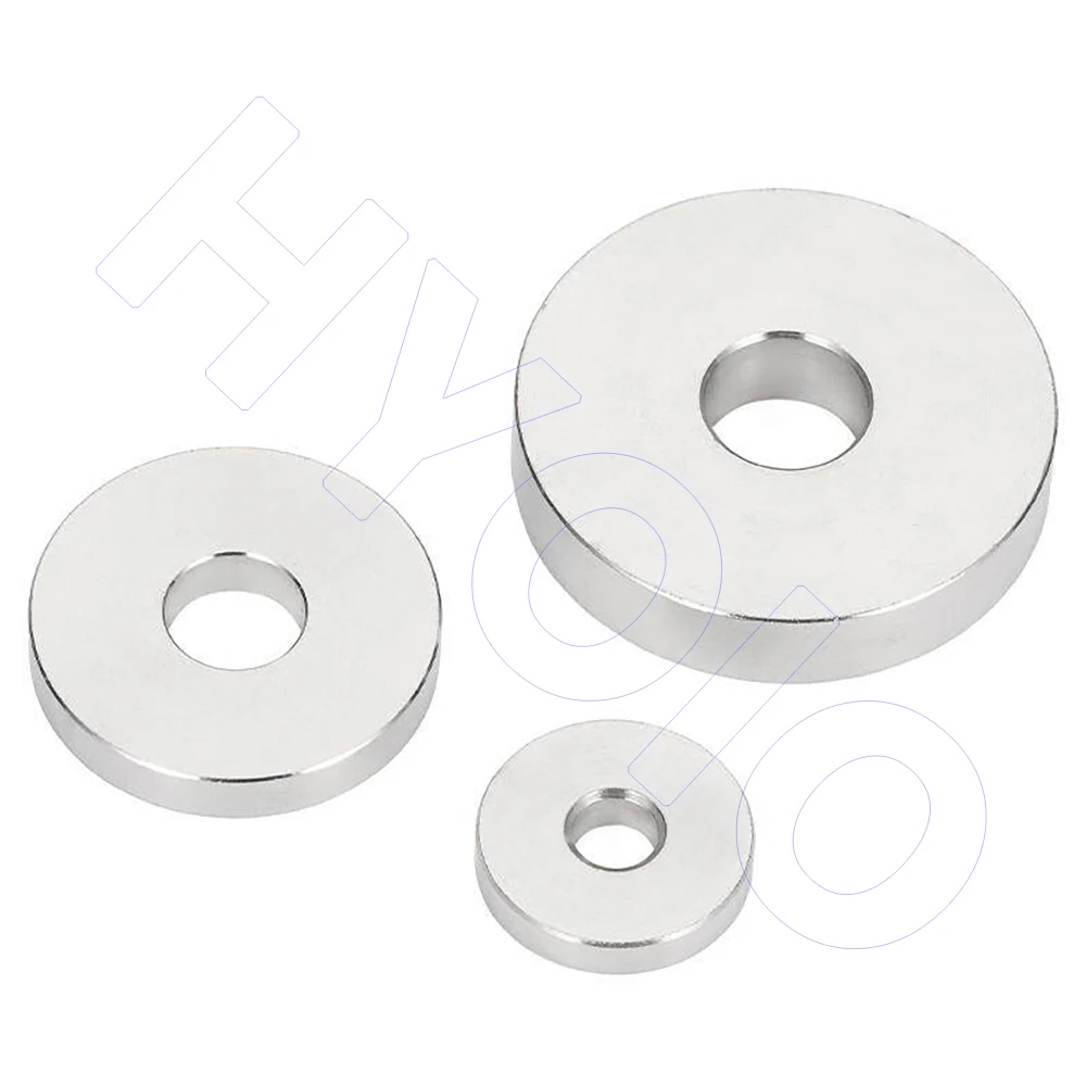 ID 11-35mm 304 Stainless Steel CNC Machined Precision Flat Washers OD 14-45mm Hollow Round Gasket Thickness 2-10mm