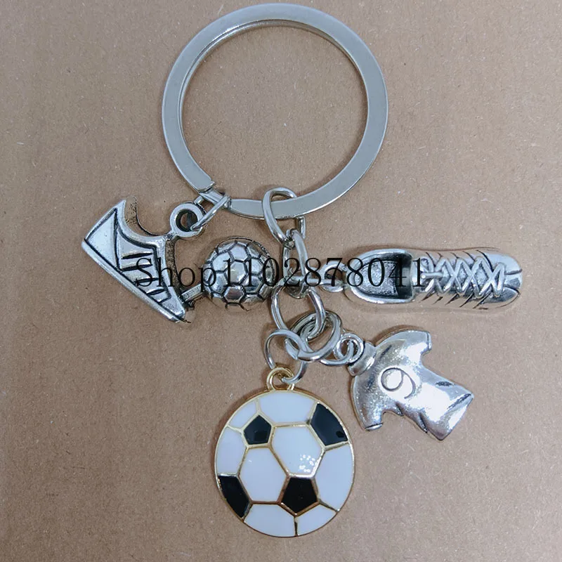 Fashion Jewelry Alloy Pendant Keychain Dripping Oil Football Sneakers Exquisite Gift