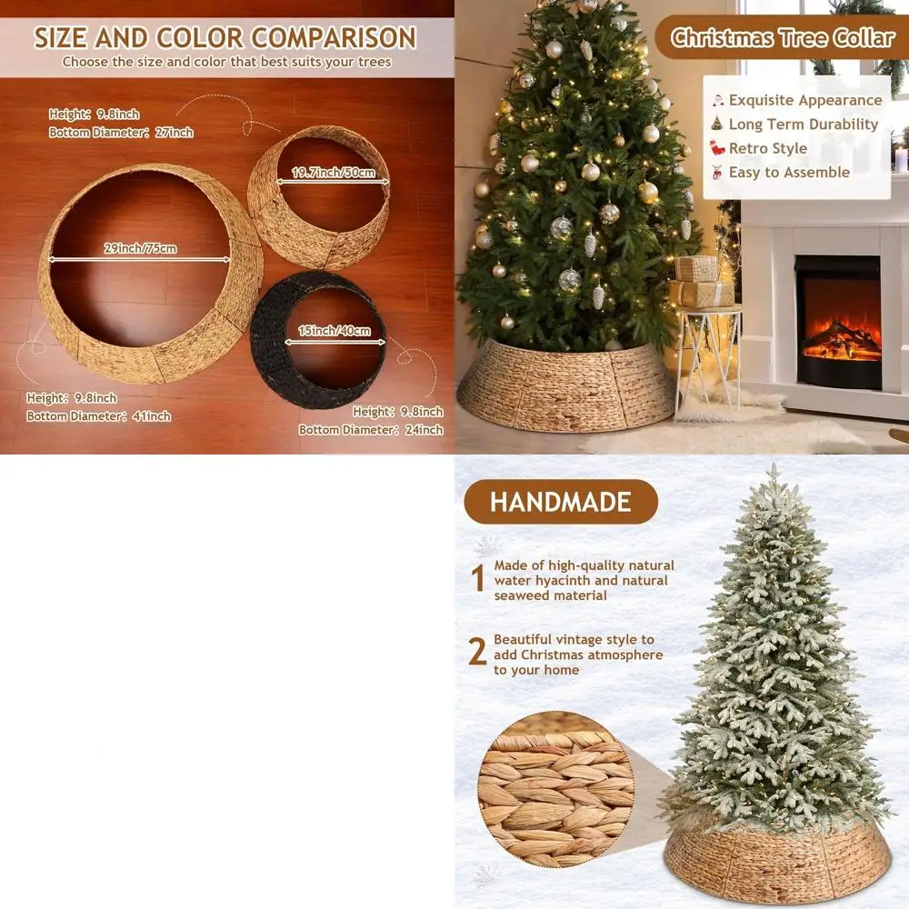 

Натуральный тканый деревенский ошейник, 42 для украшения рождественской елки в фермерском доме