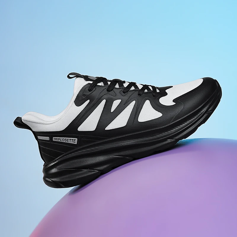 2025 sapatos de outono masculinos mais vendidos-tênis de corrida de malha respirável, treinamento de velocidade de placa de carbono, caminhadas antiderrapantes acolchoadas, um
