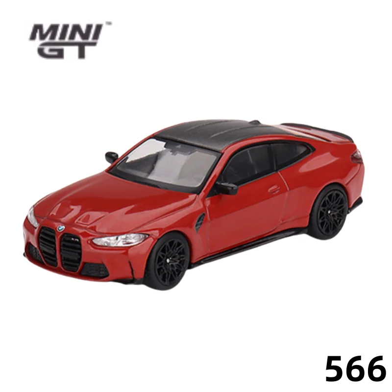 MINI GT 1:64 BMW M4 Competition G82 Red alloy car model, boy's toy, adult collection, children's birthday gift, room decoration.