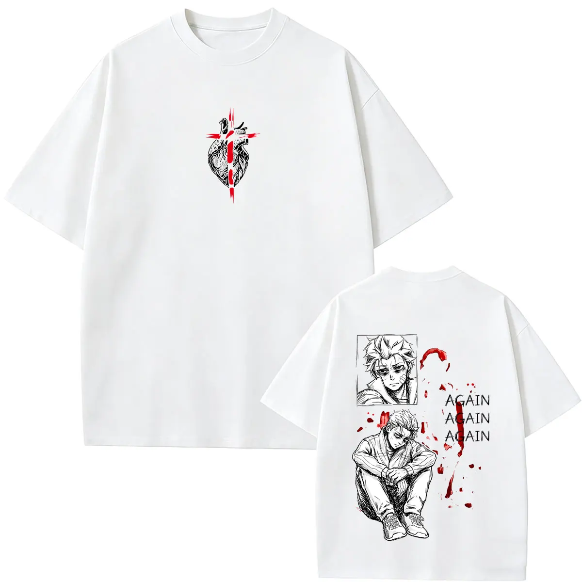 Anime Re:ZERO Starting Life in Another World Natsuki Subaru T Shirts Men Women Manga Harajuku T-shirt Casual Vintage Tshirt Tops