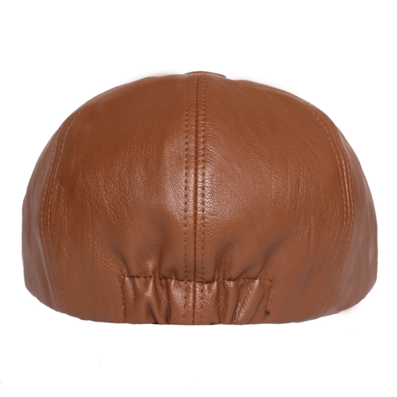 Męski Beret z szerokim rondem, okrągły, kopułkowy, wiatroszczelny, Retro, ośmiokątny, malarz, sztuczny skórzany kapelusz, modne akcesoria na głowę