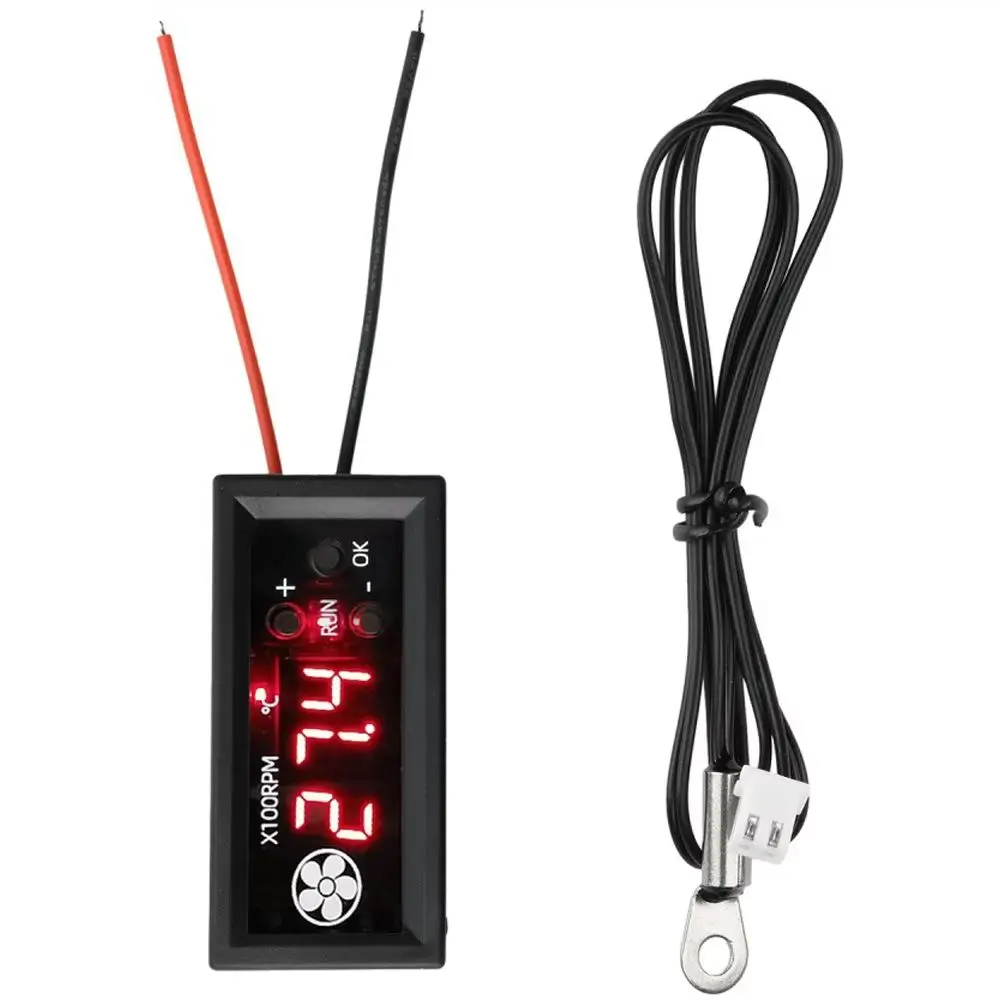 

4 Wire 12V 3A PWM Fan Temperature Speed Controller Digital Display Temperature Speed Chassis Noise Reduction Low Controller