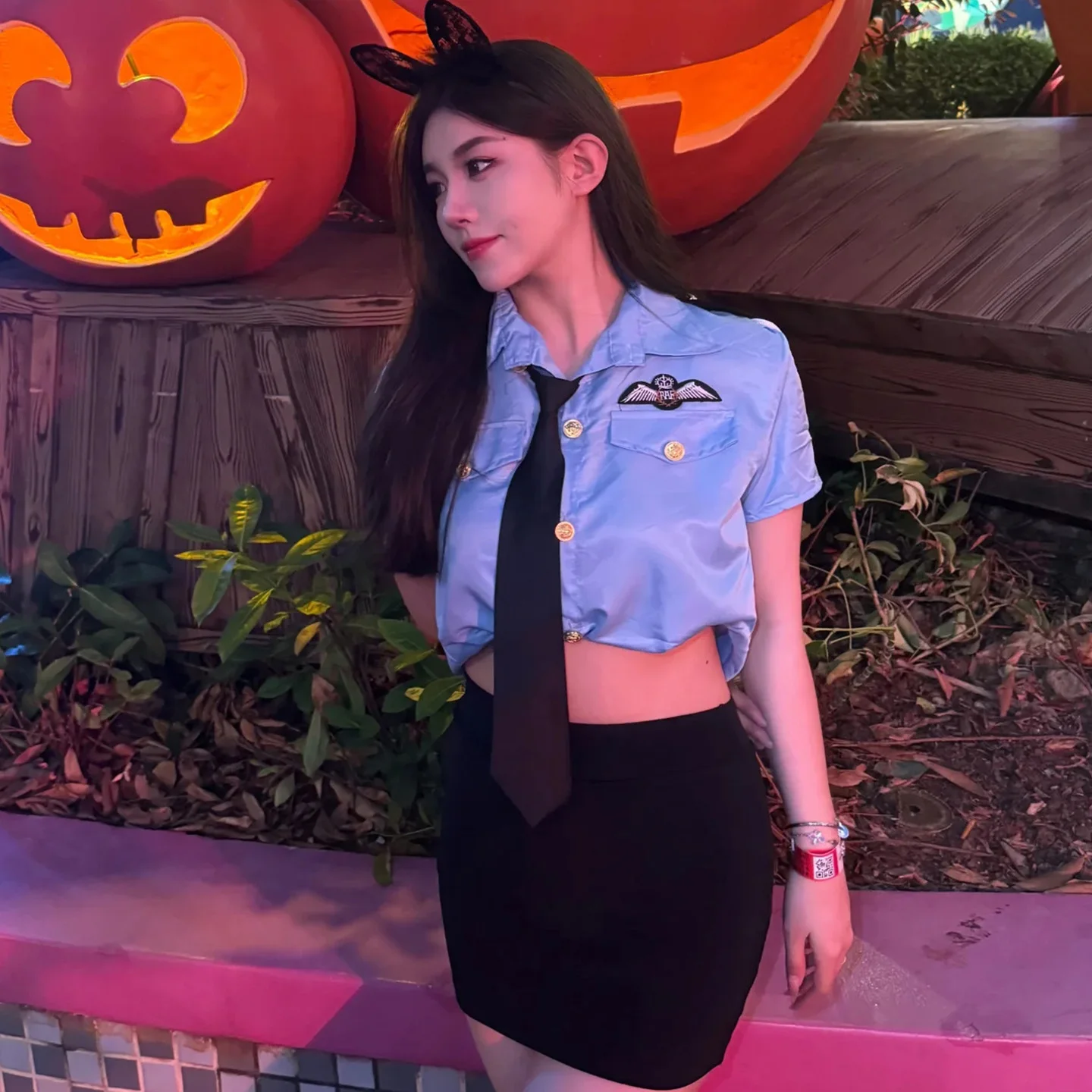 

Сексуальный женский полицейский костюм на Хэллоуин: комплект с короткой юбкой и шортами с низкой посадкой для ролевых игр и ночных клубов