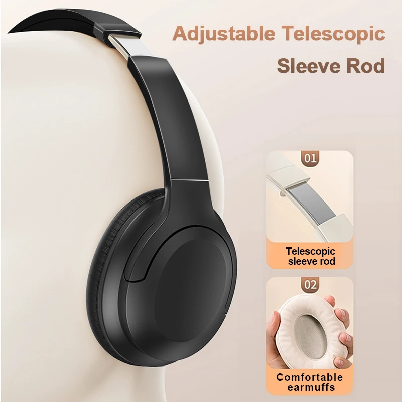 PARAMITA ANC Noise Canceling Headphones Wireless Bluetooth Headset  BT5.3 Over-Ear Active Noise  Reduction Earmuffs High Sound