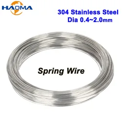 304 Stainless Steel Spring Wire Single Strand Lashing Metal Wires DIY Craft For Jewellery Making Diameter 0.4~2.0mm