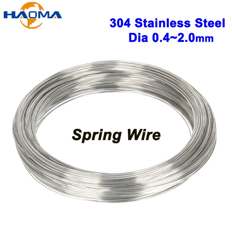 304 Stainless Steel Spring Wire Single Strand Lashing Metal Wires DIY Craft For Jewellery Making Diameter 0.4~2.0mm