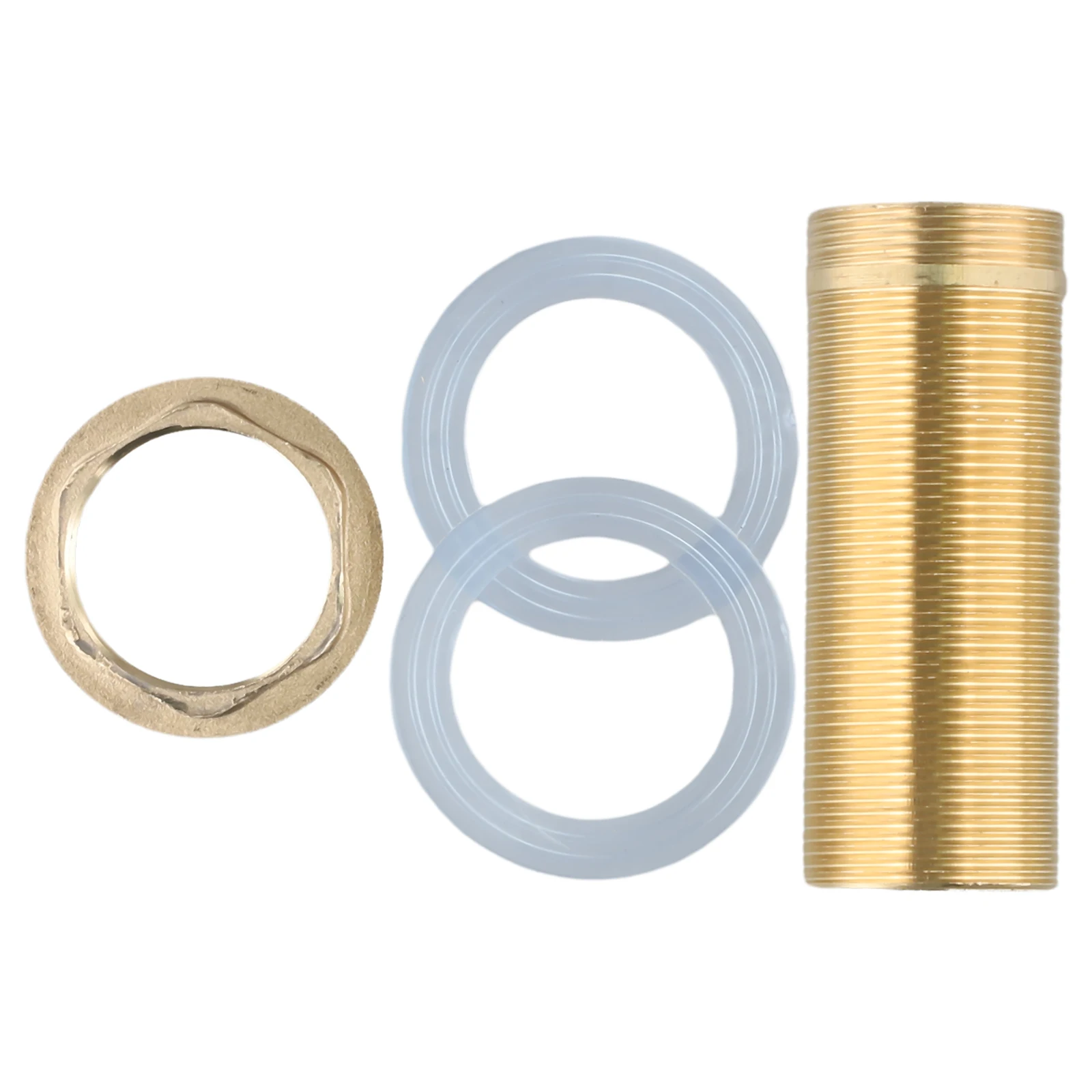 Brass Nut and Copper Tube Assembly Kit for Kitchen Mixer Tap Repair with Aprons Suitable for Standard Basin Faucets
