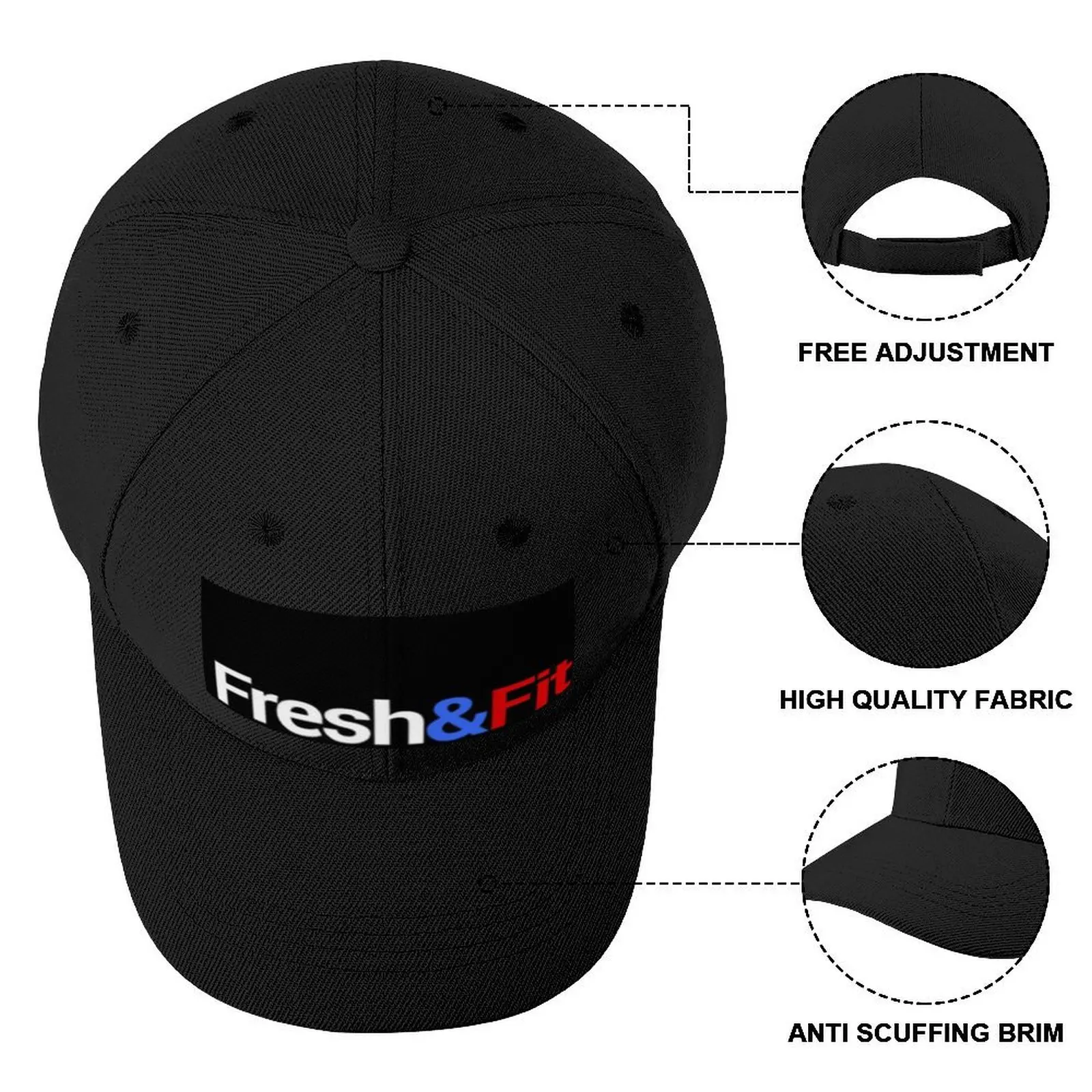 Fresh&Fit Podcast Baseball Cap Uv Protection Solar Hat Luxury Brand Hat Beach New In Hat Women's Golf Clothing Men's