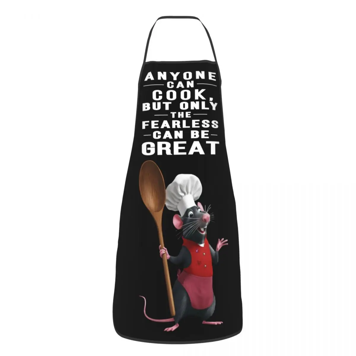 Custom Unisex Ratatouille Remy Quote Bib Apron Adult Women Men Chef Tablier Cuisine for Cooking Kitchen Cartoon Gardening