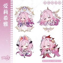 Anime Game Honkai Impact 3 Elysia Cosplay Costume Accessories Badge Keychain Prop