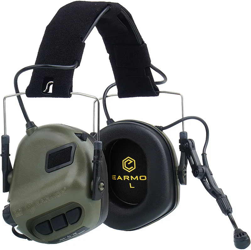 Opsmen EARMOR Tactical Headset M32 MOD4 Active Shooter Over-Ear Helmet Mount Headset with Free Helmet Rail Adapter