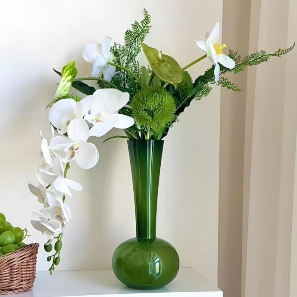 แจกันแก้วสีเขียวสไตล์นอร์ดิก แ - Glass Vase Nordic บทวิจารณ์และราคา