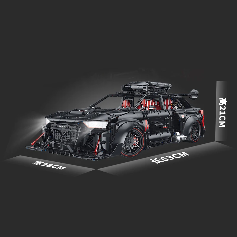 IN STOCK 10645 MOC Technical 1:8 RC Sports Car Building Blocks Model Racing Bricks Assembling Toys for Boys Birthday Gift Set