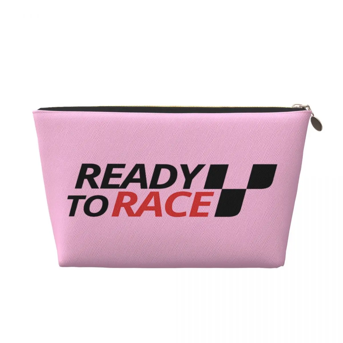 Custom Ready To Race Toiletry Bag Motorcycle Rider Racing Sport Makeup Cosmetic Organizer Ladies Beauty Storage Dopp Kit Case