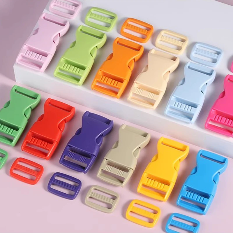 

15/20/25mm Plastic Buckles 2/5/10/20Sets Backpack Buckle Strap Repair Release Closure Carabiner Webbing Belt Adjust Ring Clasp