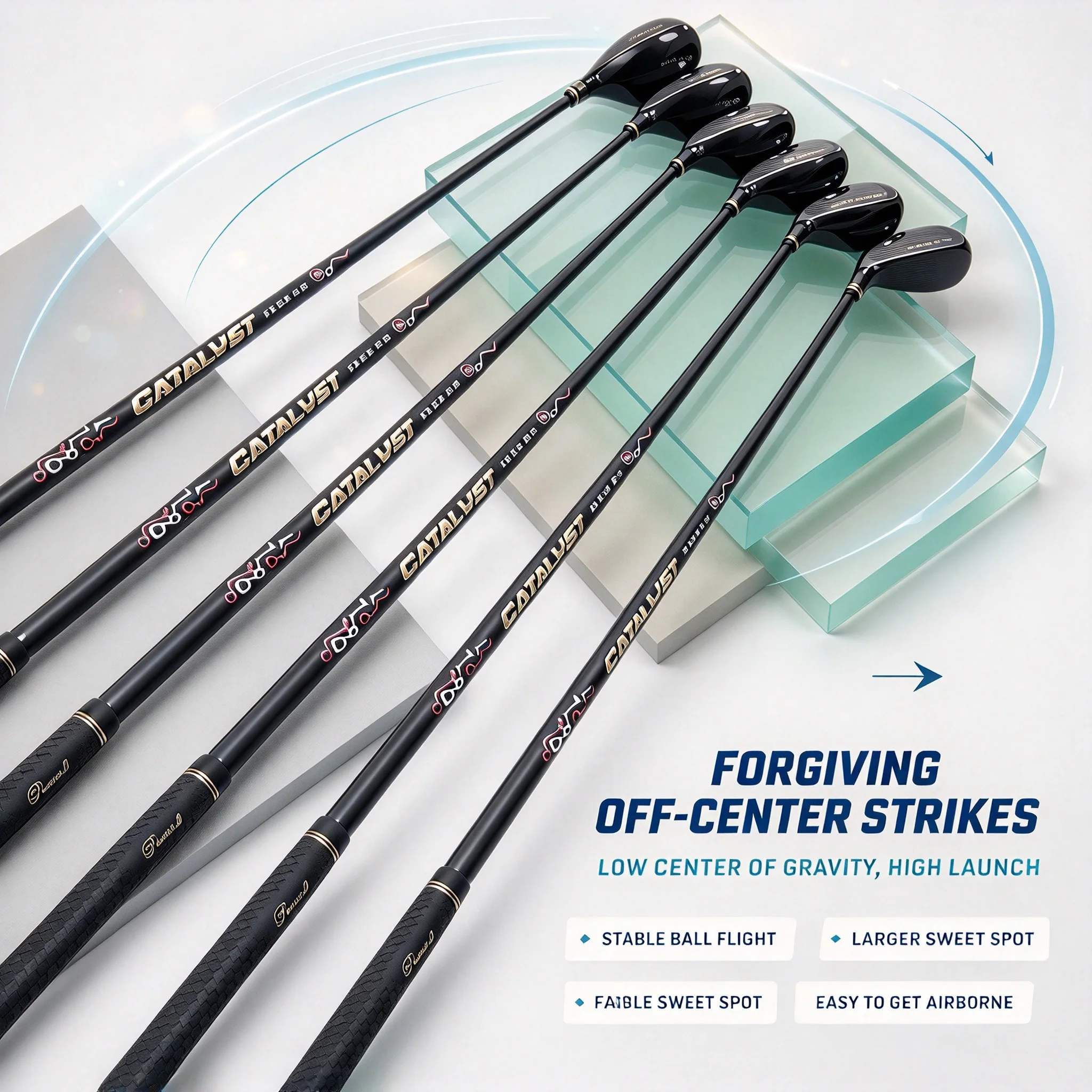 Newly Designed Golf Hybrid Club, Available in Multiple Club Numbers 2/3/4/5/7/9, with High-Quality Carbon Fiber Shafts, Making It Easy to Hit and Control the Ball