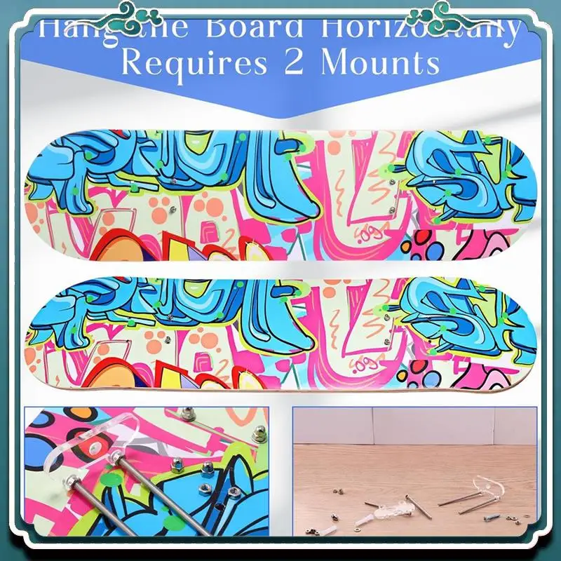 

Надежное 4 шт. акриловое настенное крепление для скейтборда, настенная стойка для скейтборда, вешалка для скейтборда, лижи, сноуборды, скутеры, лонгборды