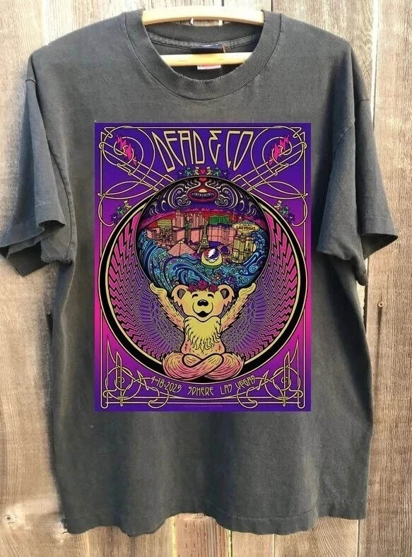 Dead And Company Sphere Las Vegas April 18 2026 Poster Charcoal Shirt Vtg