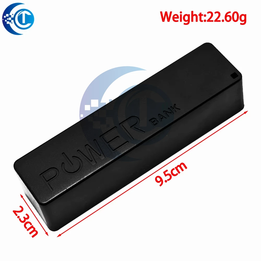 1PCS  USB Power Bank Case Kit 18650 Battery Charger DIY Box Shell Kit  Black For Arduino