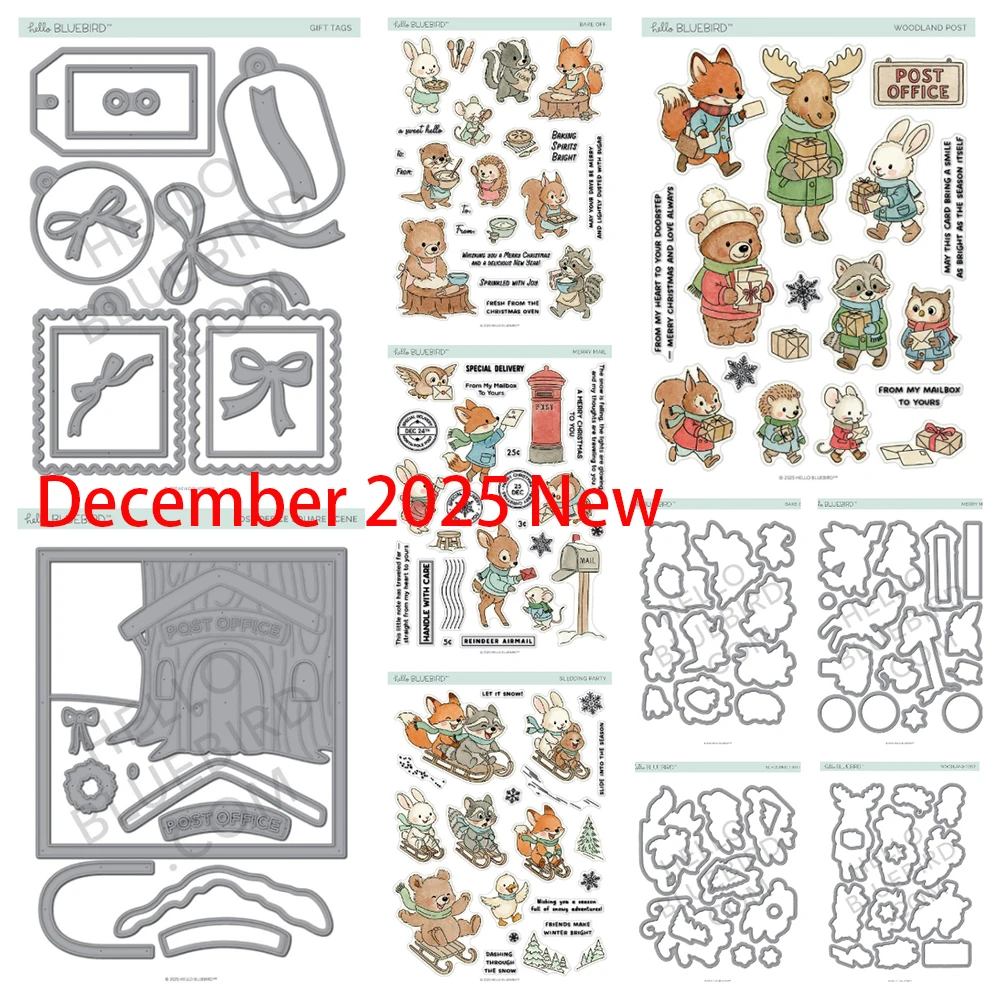 

2025 November New Santa Postage Christmas Word Strips Metal Cutting Dies Stamps for DIY Scrapbooking Photo Album Diary Handmade