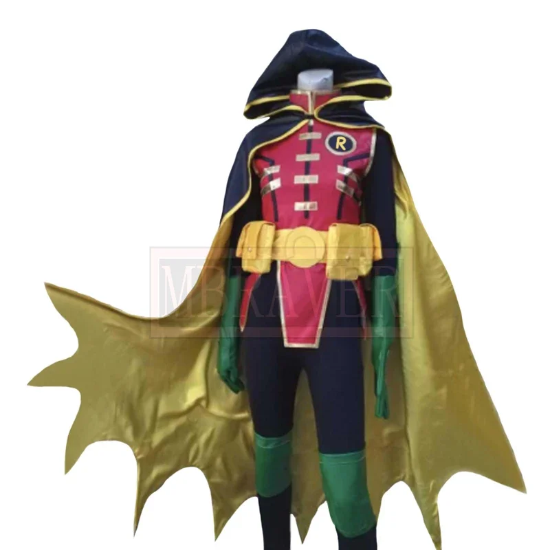 Superhero Young Justice Red Robin Tim Drake Damian Timmy Halloween Cosplay Costume Custom Made Any Size