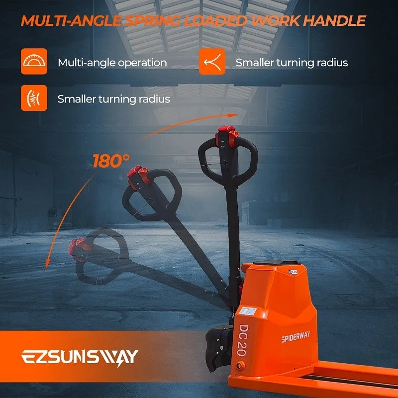 รถยกพาเลทไฟฟ้า 4400 ปอนด์ ประสิทธิภาพสูงและทนทาน พร้อมแบตเตอรี่ลิเธียม 48V ขนาด 48x27 นิ้ว