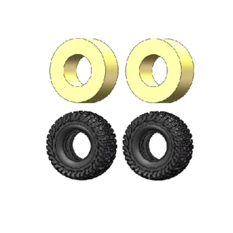 RGT Original Spare Parts R86325 Tyre with Foam (L/R) For EX86181 CRUSHER 1/10 RC Remote Control Car Professional Crawler 2.4G