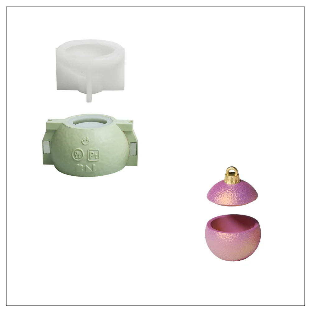 Twinkle Bauble Kerze Glas Beton Jesmonite Silikonform 4oz Kerze Nachfüllform Weihnachten Home Dekoration