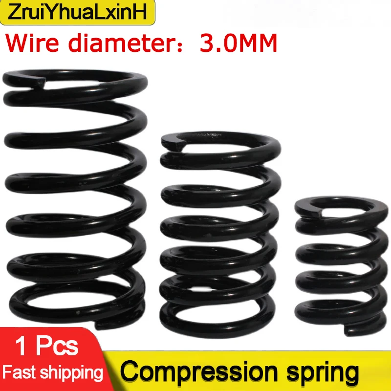 Flashsale 65MN Strong Spring Steel Pressure Compression Spring Shock Absorption Return Spring, Diameter 3.0 mm, Od：16-35 mm