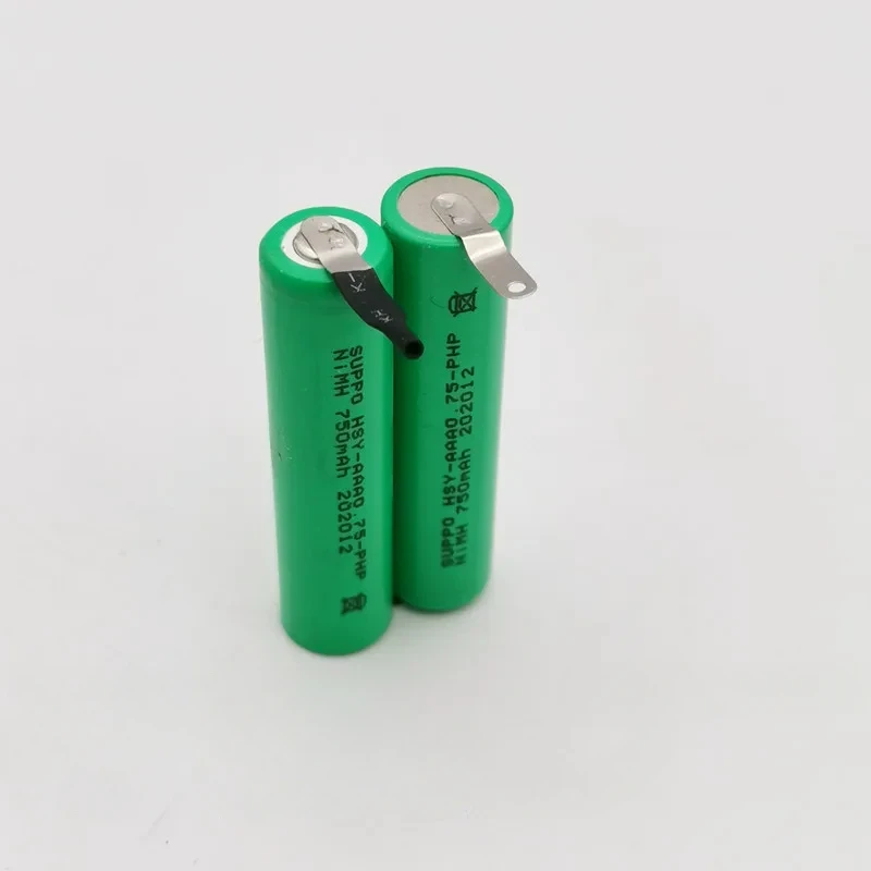 2pcs/lot  AAA750mAh 2.4v 750mAh Rechargeable Battery Pack