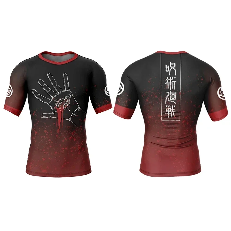 Men's Fitness Sports Fashion T-Shirt Jujutsu Kaisen Yuji Itadori Ryomen Sukuna Tattoo 3d Print Gym Oversized Men's T-Shirt Y2K