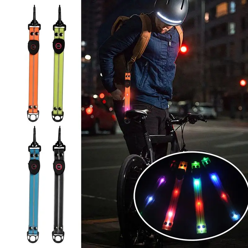 Reflectors For Walking At Night LED Running Reflector Safety Reflective Straps USB Rechargeable Reflective Walking Gear High