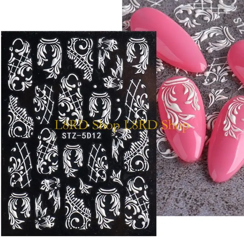 네일 아트 네일 아트 슬라이더 접착제 데칼 매니큐어 매니큐어 매니큐어 장식 아크릴