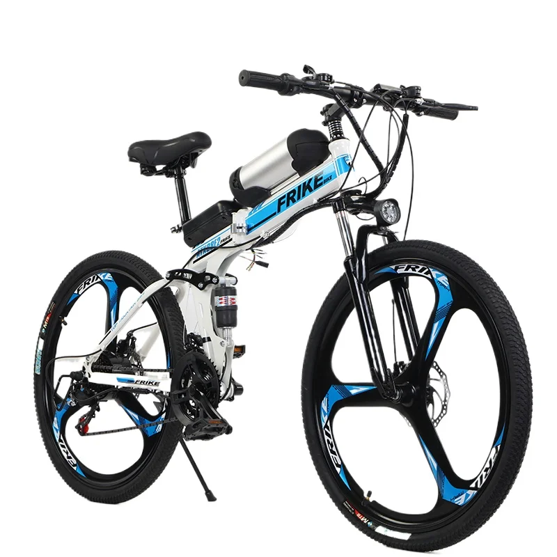 Folding Mountain Bike Electric Bicycle 26INCH 36V 8A 250W Bicycle E Bike Foldable Adult Folding LED Light Steel Lithium Battery