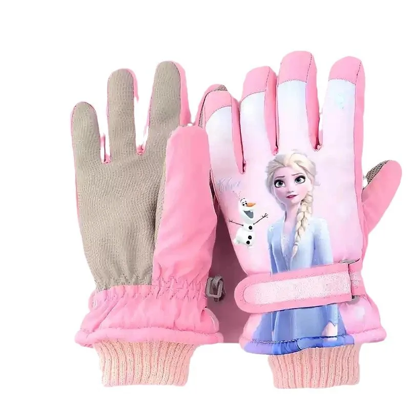 Детские перчатки Miniso Disney, зимние лыжные водонепроницаемые теплые перчатки, студенческие утолщенные детские уличные незамерзающие перчатки
