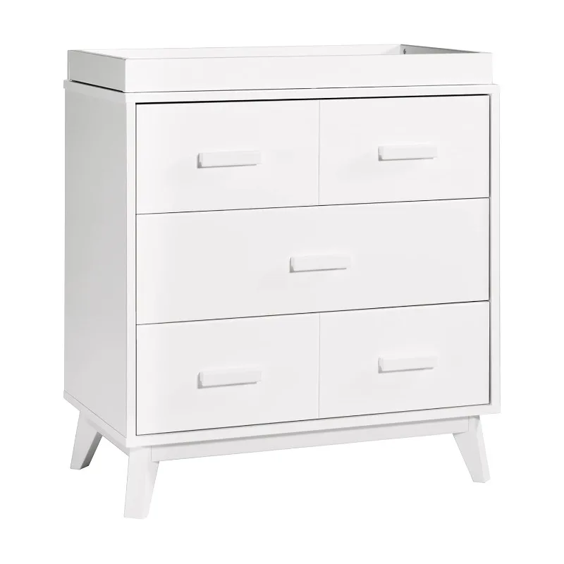 

Babyletto Scoot 3-Drawer Changer Dresser with Removable Changing Tray in White, Greenguard Gold Certified White Dresser