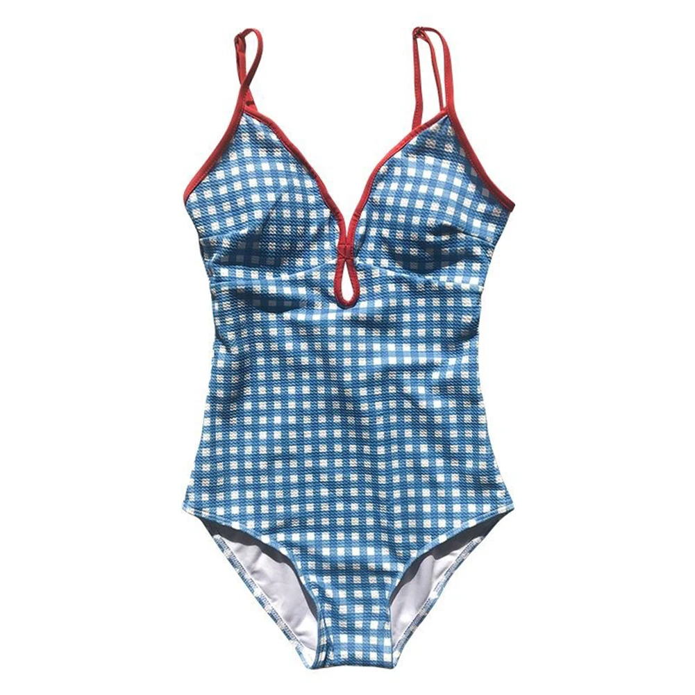 Plaid Suspenders Triangle Female Underwear Soft  Student Feeling Holiday Hot Spring Swimsuit Lingeries Sexy Hot Women's Swimsuit