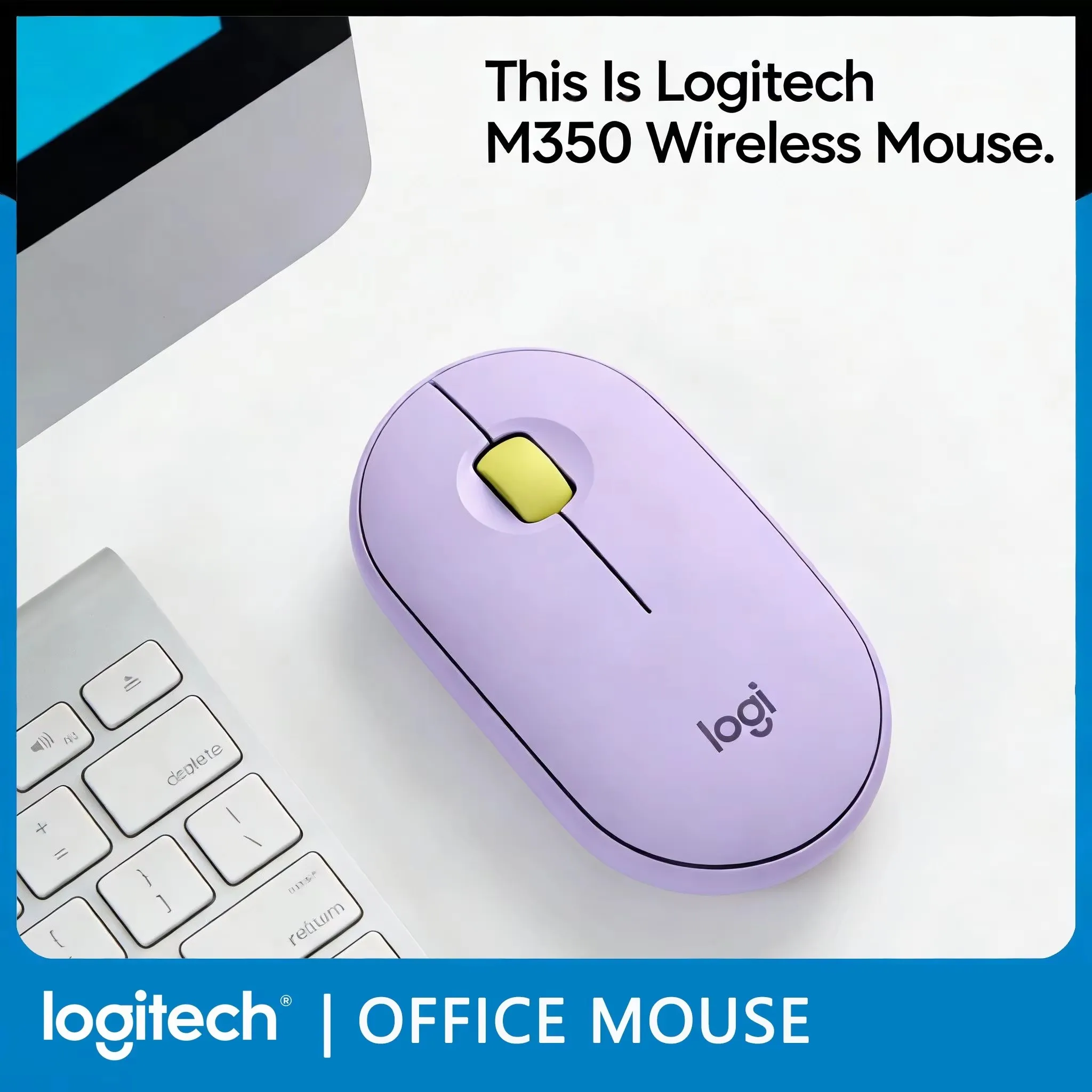 

Logitech M350 /M350POP Wireless Mouse Slim Silent 18-Month Battery Dual Connectivity