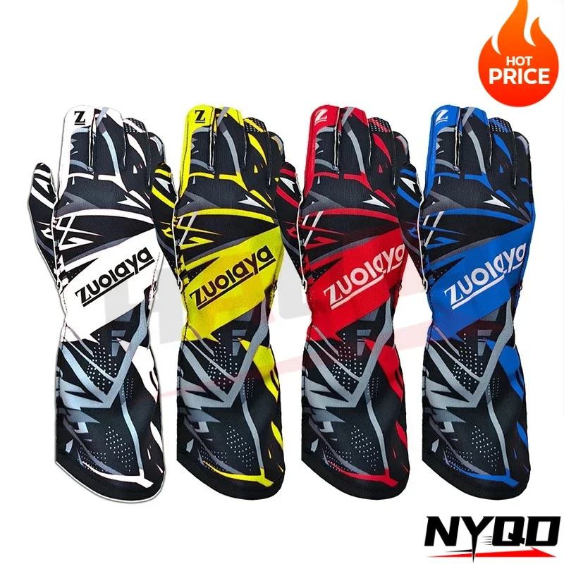 

Kart Long Racing Gloves Full Palm Silicone Wear-Resistant With Anti Slip Lightweight Can Be Patterned On The Outer Seam Logo