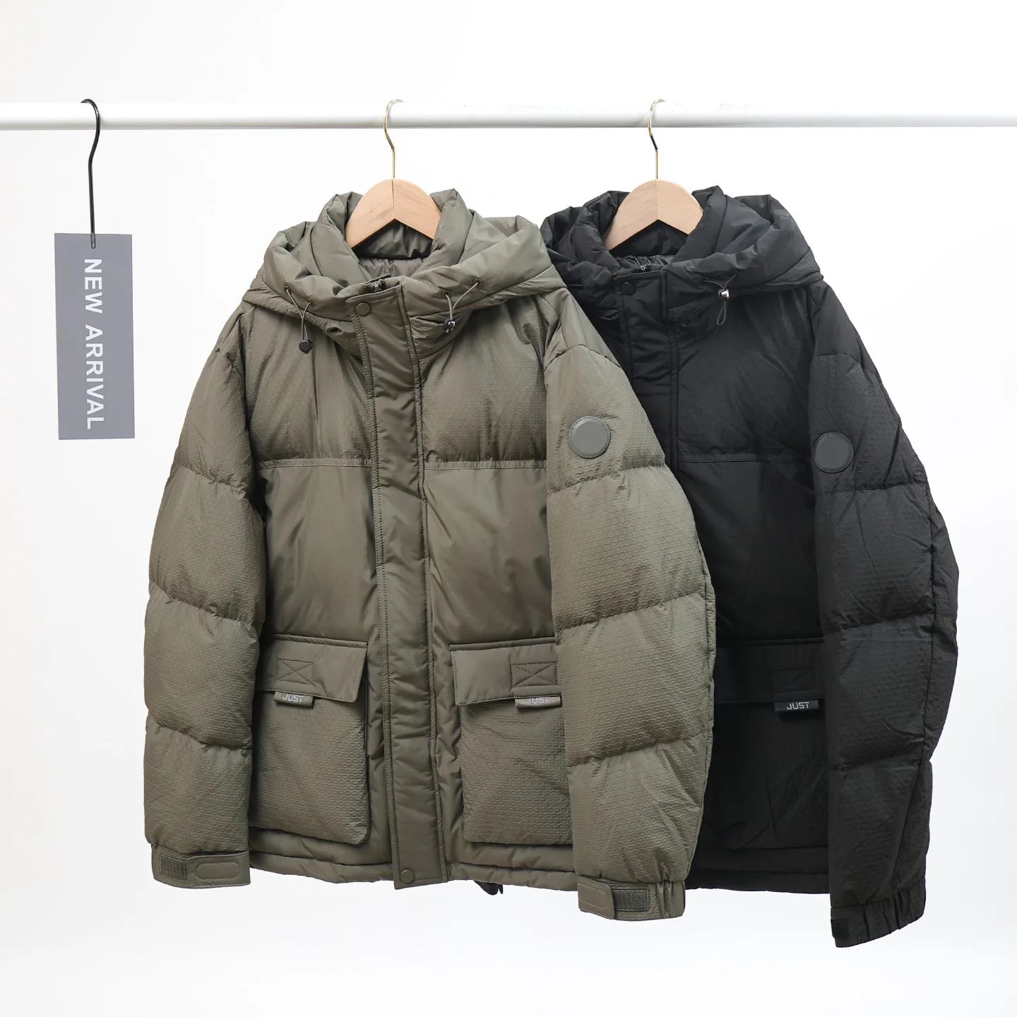 

Men's Casual Hooded down Jaet Lightweight Warm Autumn Winter Daily Wear RIXINJIA KG393K Du down Filled Zipper Closure