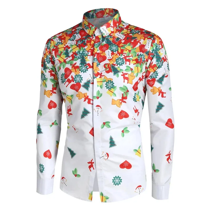 جديد الرجال والنساء العالمي الكتابة على الجدران اللون ثلاثية الأبعاد مطبوعة التلبيب قميص بأكمام طويلة 2026 موضة عادية مضحك أربعة مواسم الرجال