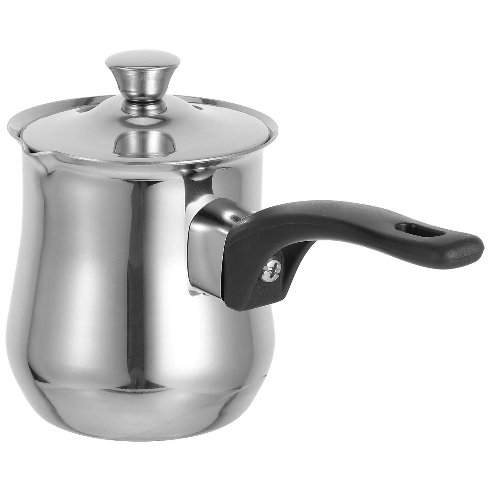 

360Ml Stainless Steel Turkish Coffee Pot for Stove Frothing Pitcher with Handle Small Tea Kettle Camping Coffee Maker