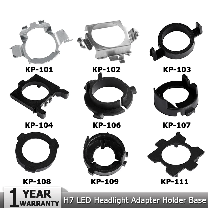 

Адаптер для светодиодных фар H7/H1, крепежные адаптеры H1, H7 для установки ламп для BMW, Hyundai, Benz, Buick, Nissan