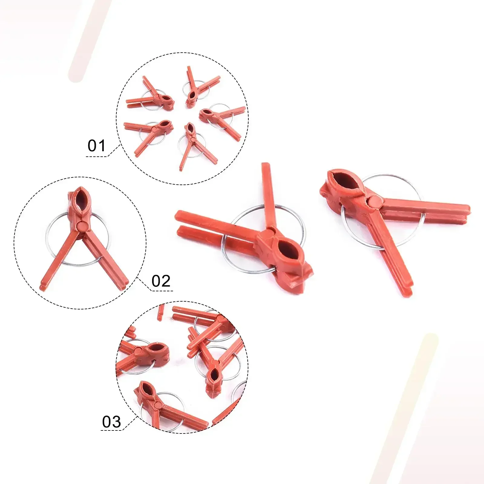 50pcs Premium Plastic Clips Garden Tools For Cucumber Eggplant Watermelon Vegetable Round/flat Mouth Grafting Clips